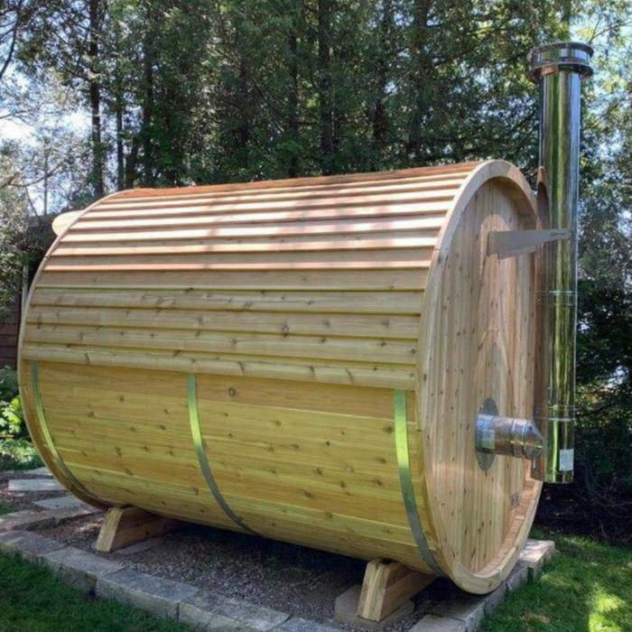 Leisurecraft Barrel Sauna Red Cedar Knotty ø 183 x l 183 cm Package Deal