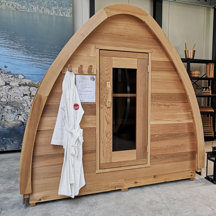 Leisurecraft Pod Sauna Mini Red Cedar Knotty B 214 x L 214 cm Package Deal