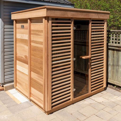 Leisurecraft Pure Cube Sauna Red Cedar Knotty 173 x 214 cm Package Deal