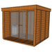 Leisurecraft Pure Cube Sauna Red Cedar Knotty Veranda 244 x 253 cm Package Deal