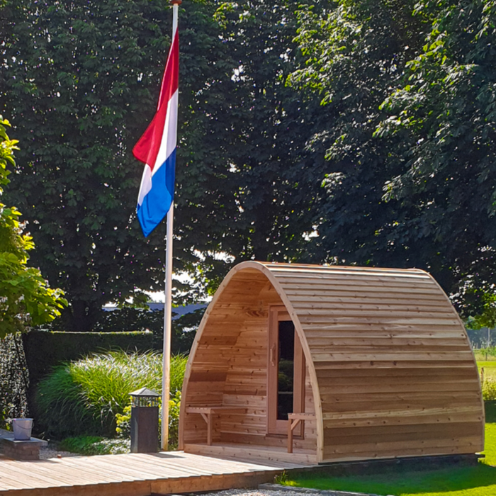 Leisurecraft Sauna Pod Red Cedar Knotty Veranda B 244 x L 305 cm Package Deal