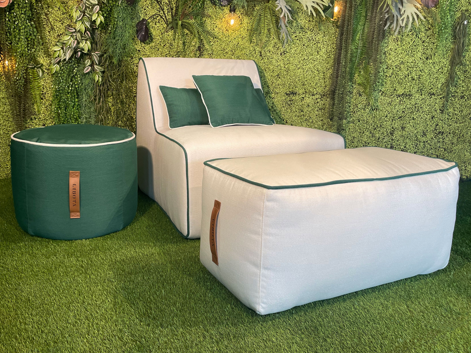 Libota Furniture Lily Rechthoekige Pouf Green