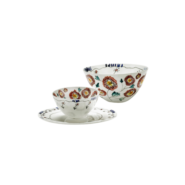 Serax Collectie Midnight Flowers By Marni Anemone Milk Kommetje L L18 x B18 x H9,5 cm