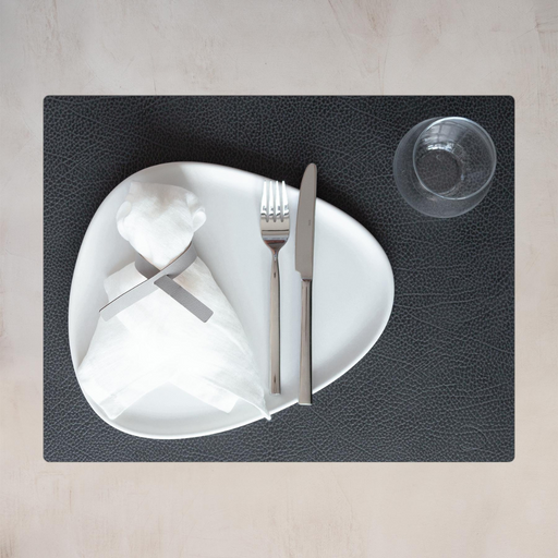 LIND DNA Table Mat Square 35x45cm Hippo Black Anthracite