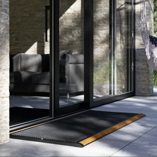 RIZZ Outdoor Doormat The New Standard 90x60 cm Donkergrijs/teak