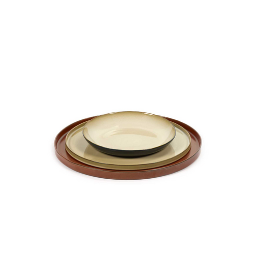 Serax Collectie By Le Grelle Donkerblauwe Beige Serveerschaal l29,5 x b29,5 x h5 cm