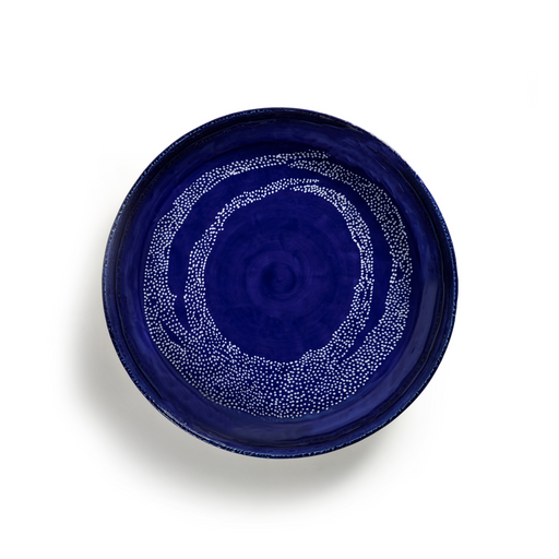 Serax Feast Collectie By Ottolenghi Lapis Lazuli Swirl Dots Wit Serveerbord M l36 x b36 h6 cm