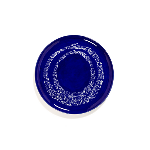 Serax Feast Collectie By Ottolenghi Lapis Lazuli Swirl Dots Wit Serveerbord l35 x b35 x h2 cm