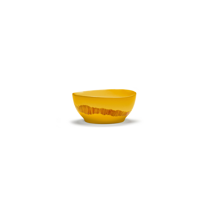 Serax Feast Collectie By Ottolenghi Sunny Yellow Swirl Stripes Rood Kommejte S l16 x b16 x h7,5 cm