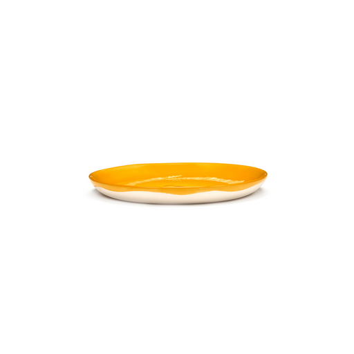 Serax Feast Collectie By Ottolenghi Sunny Yellow Swirl Stripes Wit Bord S l19 x b19 x h2 cm