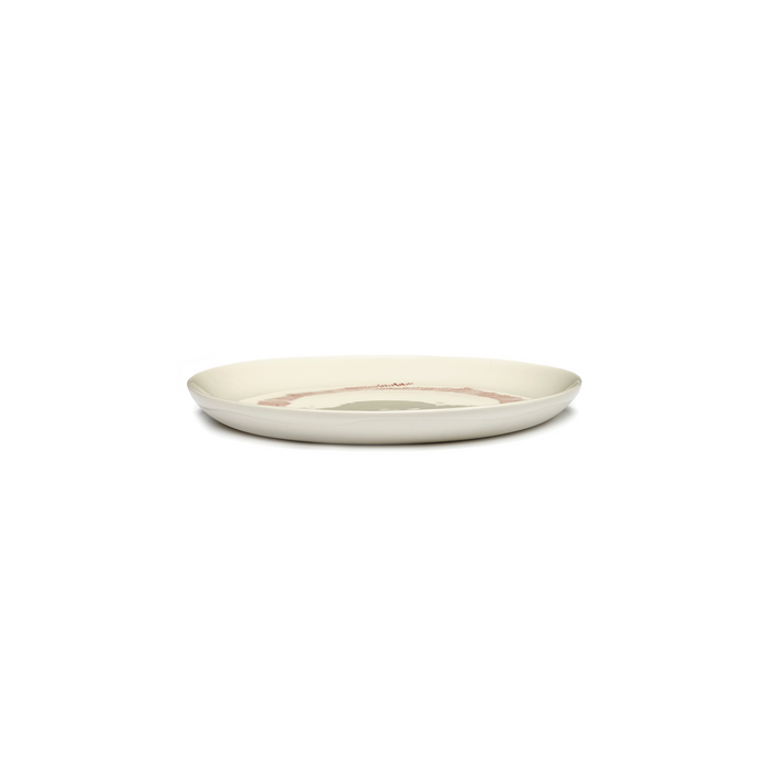 Serax Feast Collectie By Ottolenghi Wit Swirl Stripes Rood Bord S l19 x b19 x h2 cm