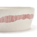 Serax Feast Collectie By Ottolenghi Wit Swirl Stripes Rood Saladekom l28,5 x b28,5 h9,5 cm