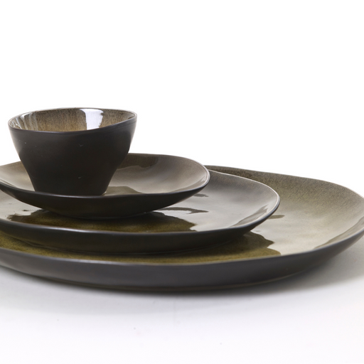 Serax Pure Collectie By Pascale Naessens Groen Rond Bord M l28 x b28 x h2,8 cm