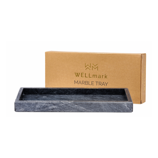 Wellmark Marble Tray Dark Grey 30x12 cm